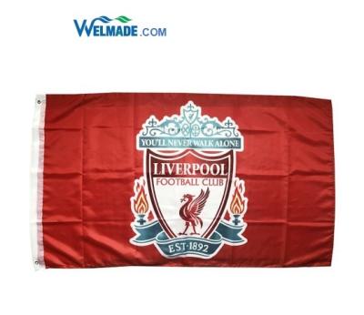 China Liverpool FC Hanging Flags Custom 3 x 5 Polyester Soccer Football Club Banner for sale