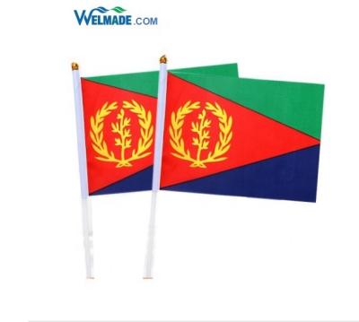 China Health care institute factory price polyester hand flag country flag bunting Eritrea flag for event for sale