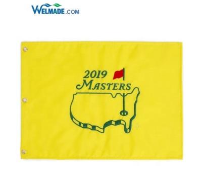 China 2019 Healthcare Institutes Masters Tournament Souvenir Pin Flag Embroider Golf Flag for sale