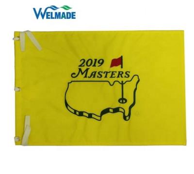 China 2019 Masters Health Care Institutes Golf Flag Embroidery Logo for sale