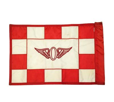 China Factory price custom logo embroidered golf club checkered pin checkered stitched flags for sale