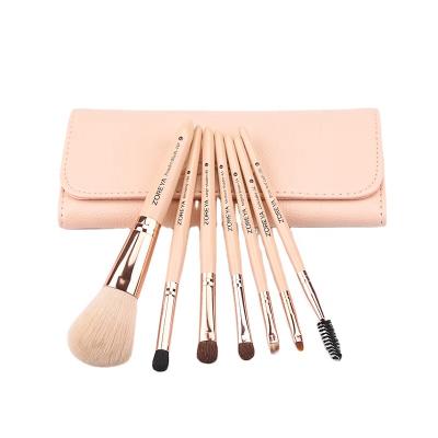 China Angular Blush Beauty Make Up Brush Makeup Set Personalized Free Samples With PU Pouch for sale