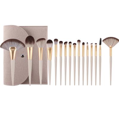 China Angular Blush 2021 New 16 New 16 Professional Makeup Brush Corn Handle Brush Set Makeup Brush Tools for sale