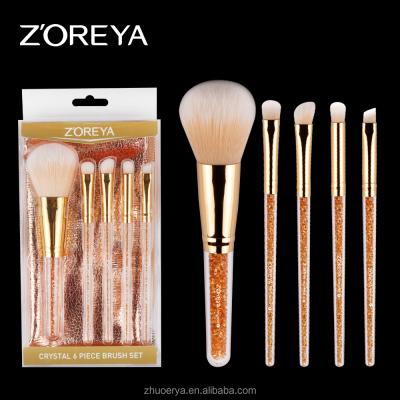 China Angular Blush Diamond Makeup Brush Bag 6 Pcs Brush Factory Manufacture New Arrival 2019 In Stock for sale