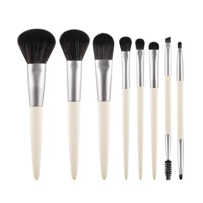 China Angular Blush White 8pcs Make Up Brush Synthetic Hair Makeup Brush 2020 Private Label for sale