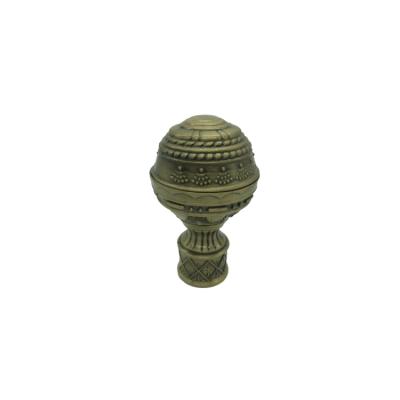 China Fashion curtain rod finial vintage style aluminum curtain pole good quality round finials for sale