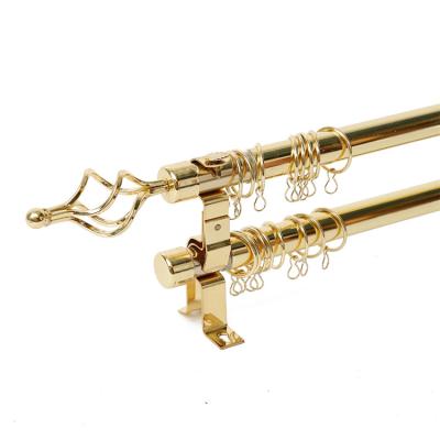 China Fashion Latest Arrival Modern Style Guaranteed Quality Adjustable Metal Plastic Curtain Rod Set for sale