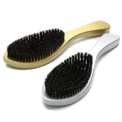 China Nondisposable Hot Seller Golden Hair Brush Styles Wave Hair Brush Wooden Hair Salon Custom Brush Bristle for sale