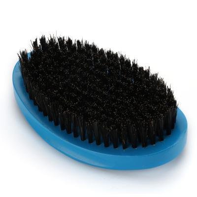 China Nondisposable Blue Beard Brush Nondisposable Blue Bristle Hair Brush Wood Color Soft Hair Cutting Brush Quick For Women Men Face Care Body Wash Tool for sale