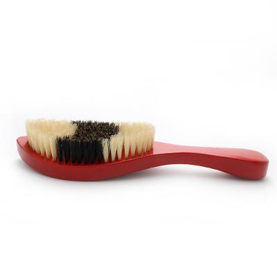 China Wholesale Wave Brush Nondisposable Wooden Boar Hair Curved Hair Brush For People for sale