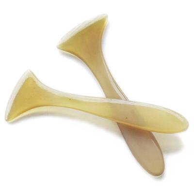 China Natural Massager Tool Yaks Horn Gua Sha Massager Eye Guasha Blade Salon Scalp Massage Tool for Face Neck Back for sale