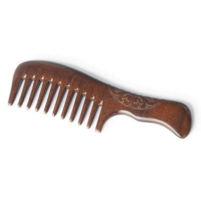 China Sandral Wooden Hair Straightener Elegant Home Engraved Wooden Hair Comb for sale