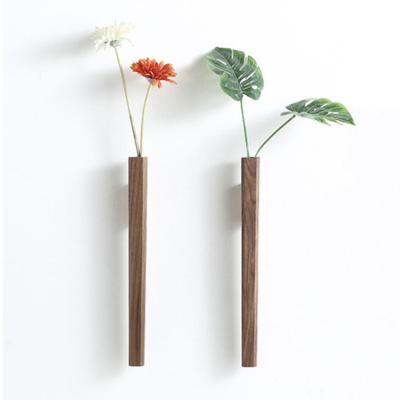 China Europe Wall Hanging Flower Decorative Wooden Flower Vase for sale