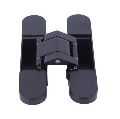 China Modern Popular Wooden Door 180 Degree Heavy Duty Black Adjustable 3D Concealed Concealed Door Hinge for sale