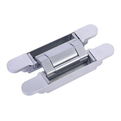 China Modern Satin Chrome 3D Zinc Alloy Adjustable Wooden Door Hidden Hinge for sale