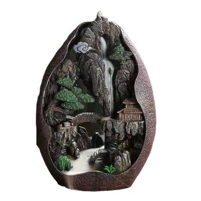 China Hot Selling Chinese Incense Polyresin Buddha Backflow Cone Censer for sale