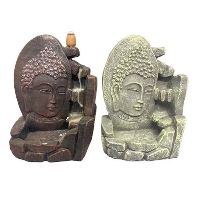 China Hot Selling Chinese Incense Polyresin Buddha Backflow Cone Censer for sale