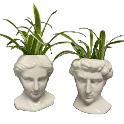 China CLASSIC Creative Nevus Head Home Decoration Porcelain Ceramic Vase for sale