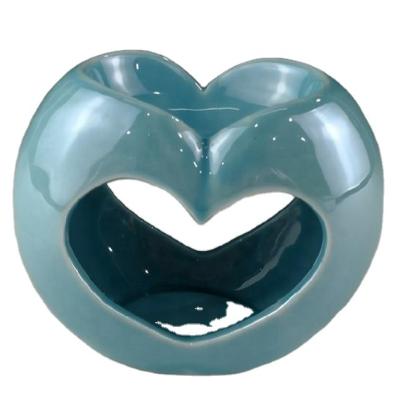 China AROMATIC Porcelain Essential Oil Ceramic Heart Shaped Burner for sale