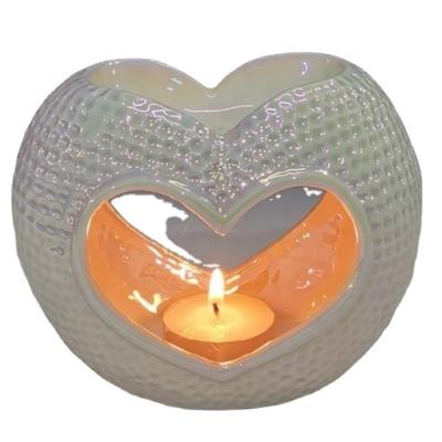 China AROMATIC Porcelain Essential Oil Ceramic Heart Shaped Burner for sale