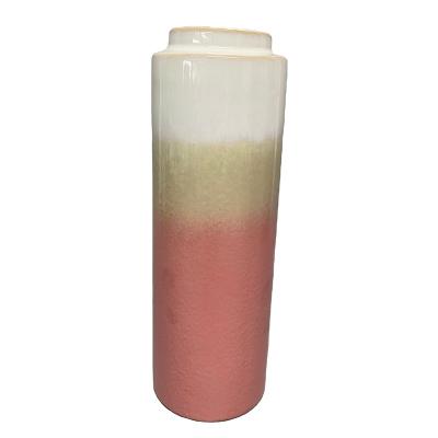 China Europe Porcelain Luster Pink Reactive Vase for sale