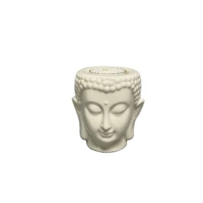 China Home Decoration Porcelain Buddha Statue White Tea Light Candle Holder for sale