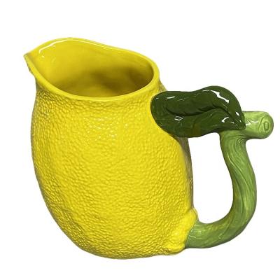 China Jug Factory Hot Sale Home Living Room Decoration Dolomite Lemon Desktop Water Jug for sale