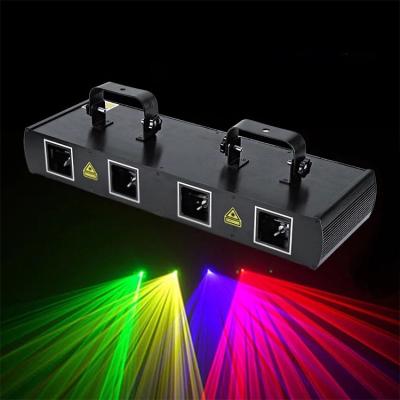 China Garden Rgb+uv 4 Heads Laser Light DJ Stage Laser Lighting Color Party for sale