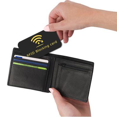 China Protect Wholesale Bank Card PVC Material Rfid Blocking Blocker Card for sale