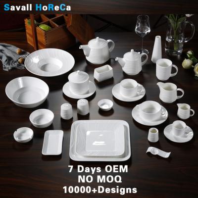 China Sustainable Savall HoReCa 16pcs Bone China Tableware Dinner Car Set Ceramic Tableware Dinnerware Set Hotel Restaurant for sale