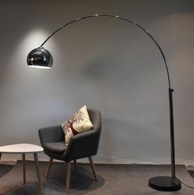 China Industrial Silver Color Floor Lamp Floor Light Arc Fishing Standing Lamp for sale