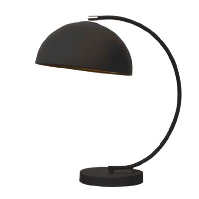 China Industrial Fashionable Simple Curved Curved Desk Lamp Metal Black Lamp for Bedroom for sale