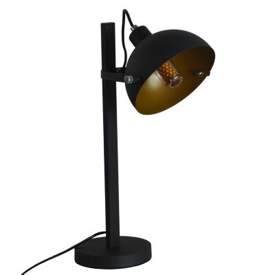 China Study Industrial Decorative White Black Iron Hotel Bedroom Desk Lamp Modern Table Light for sale