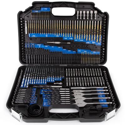 China Manufacturer factory 246pcs carbon steel hss drill bits woodworking drilling tool sets for drilling for sale