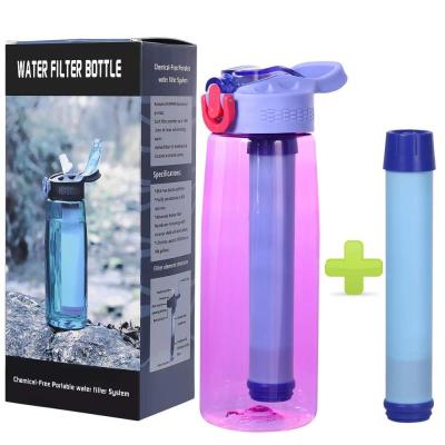 China Viable Promotional Drinking Bottle Filter BPA Free Water Sport Water Bottle for sale