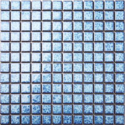 China Floor/Wall/Pool Foshan Pool Sea Blue Porcelain Mosaice, Bathroom Ceramic Tile for sale