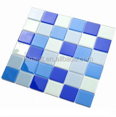 China crystal glass mosaic tile for swimming pool tile price 25x25mm for sale