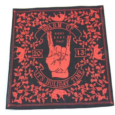 China Multifunction High Quality Limited Custom Design Print Cotton Square Bandana for sale