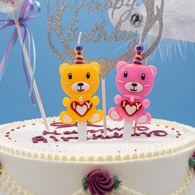 China Creative scented birthday candles cartoon bear dress scented candles for sale