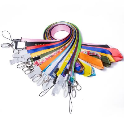 China Imitation Nylon Clip Ring Case Pocket Neck Strap Lanyard Name Tag ID Badge Card Key Holder for sale