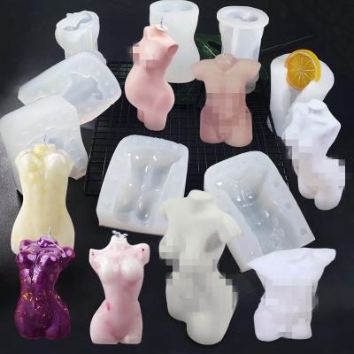 China New Viable Human Body 3D Silicone Mold DIY Male Female Candle Molds Broken Arm Venus Perfume Candle Fragrance Candle Making Mold for sale