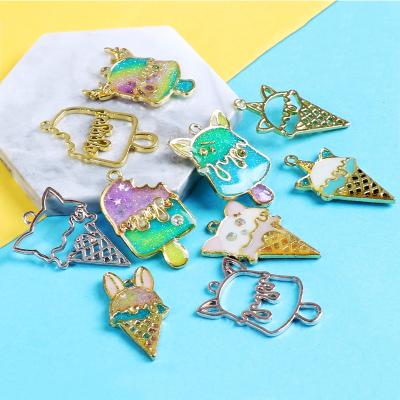 China UV Open Popsicle Frame Fill Ice Cream Deco Frame Resin Pendant Pop Charm Kawaii Craft Supplies 12size for sale