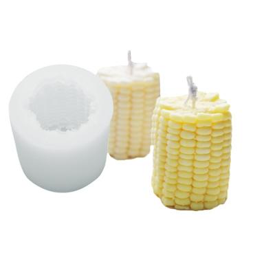 China Sustainable 3d Corn Mold Scented Candle DIY Materials Baking Mold Handmade Cake Soap Mold for sale