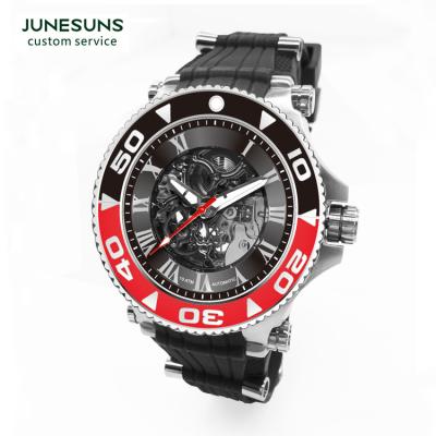 China JUNESUNS Waterproof Theme Watch Custom J081 Factory Newly Design Mechanical Men Silver Watches for sale