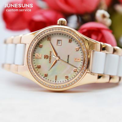 China Wholesale Hot Sale Oariginal Date Factory Auto High Quality Custom Logo Lady's Automatic Quartz Watches for sale