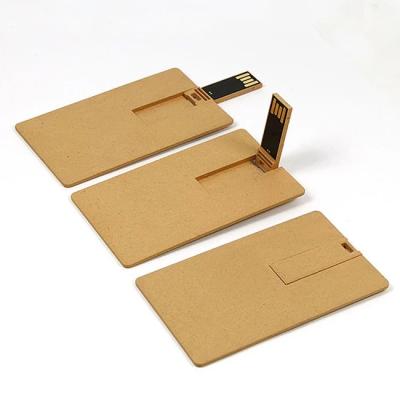 China Recycle eco material Customize Recycled Logo Card USB Pendrive USB Paper Flash Drive Eco Paper Card for sale