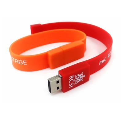 China Bulk Cheap Silicone 8GB USB Silicone Flash LED Wristband / Wristband USB Silicone 4GB USB STICK for sale