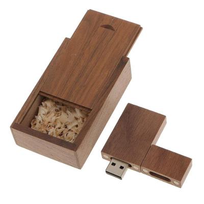 China Pormo Wooden Gifts Wedding Customized Logo Memory USB Stick Wooden Box 3.0 2.0 64gb 16gb Wooden USB Flash Drive for sale