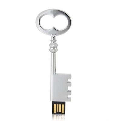 China Waterproof Silver Metal Key USB Stick Flash Drive Antique Key Support 8gb for sale