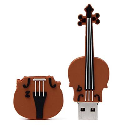 China Wholesale Plastic Cartoon Usb Flash Pen Drive 16GB 32 Gigabyte Violin Shape USB 4GB 8GB Flash Drive for sale